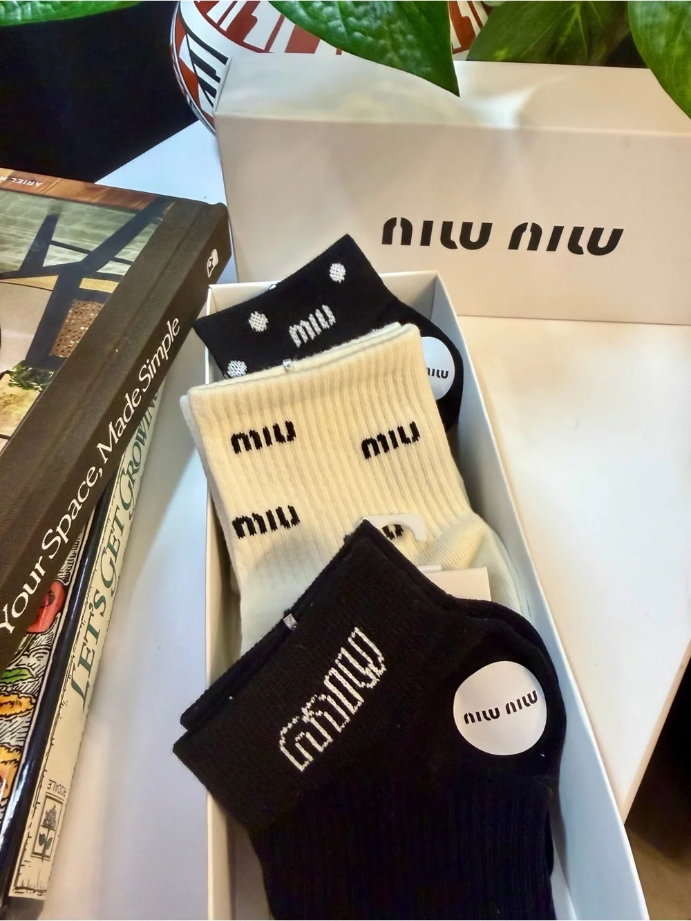 MIU MIU  Casual Crew Socks Pack of 3